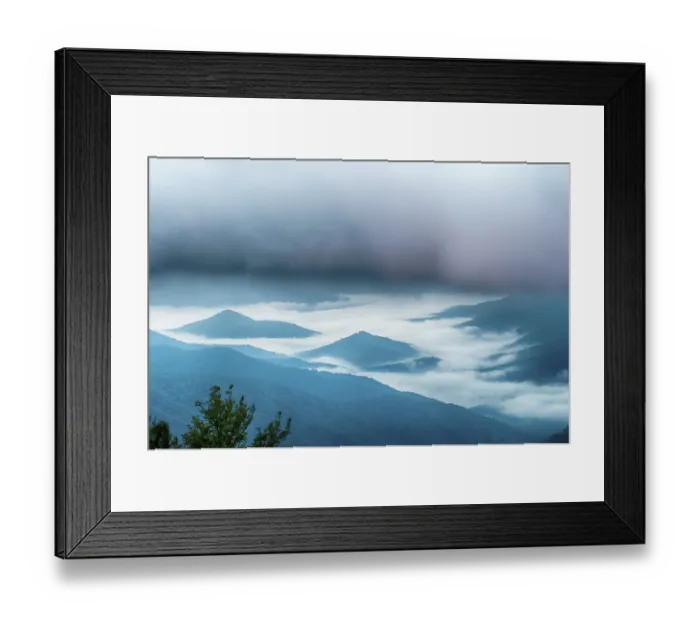 Framed Print : The simple layers of the Smokies at sunset - Smoky Mountain Nat Framed Print : The simple layers of the Smokies at sunset - Smoky Mountain Nat