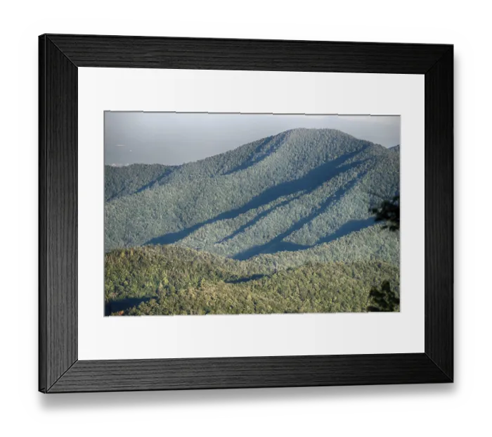 Framed Print : The simple layers of the Smokies at sunset - Smoky Mountain Nat