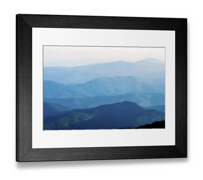 Framed Print : The simple layers of the Smokies at sunset - Smoky Mountain Nat