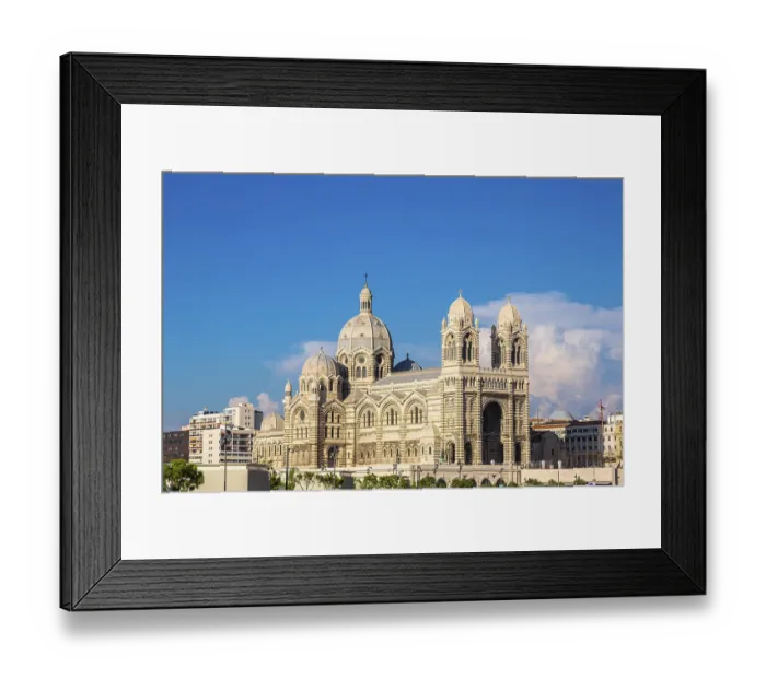 Framed Print : MARSEILLE - JULY 12, 2014: Cathedral de la Major in a summer day in Marseille