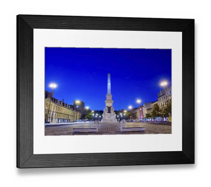 Framed Print : Square at night in the center of the city