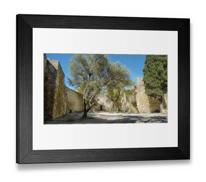Framed Print : Saint George castle is a Moorish castle and dates from medieval period of Portuguese history Framed Print : Saint George castle is a Moorish castle and dates from medieval period of Portuguese history