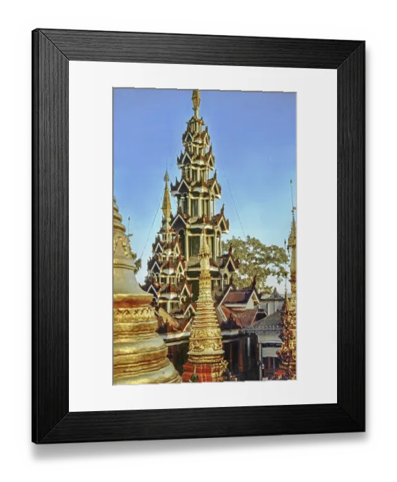 Framed Print : Stupas on Shwedagon Pagoda, Rangoon Framed Print : Stupas on Shwedagon Pagoda, Rangoon