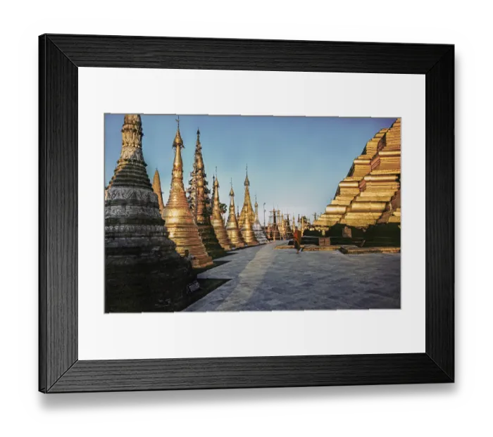 Framed Print : Stupas and monk on the top step of Shwedagon Pagoda Framed Print : Stupas and monk on the top step of Shwedagon Pagoda