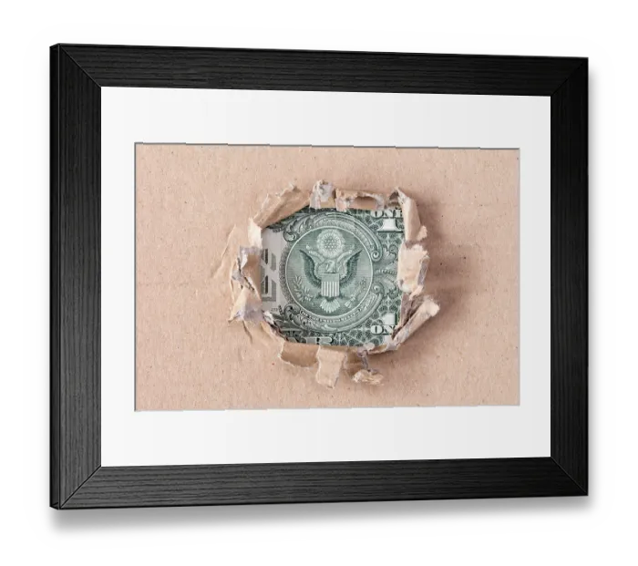 Framed Print : American currency dollar bill eagle Framed Print : American currency dollar bill eagle
