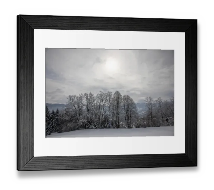Framed Print : Winter atmosphere on the edge of the forest