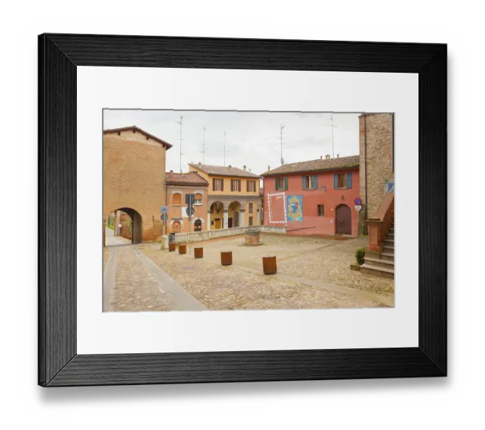 Framed Print : Dozza Italy May 25 2013 in the historic center of Dozza a small village in the province of Bologna you can admire
