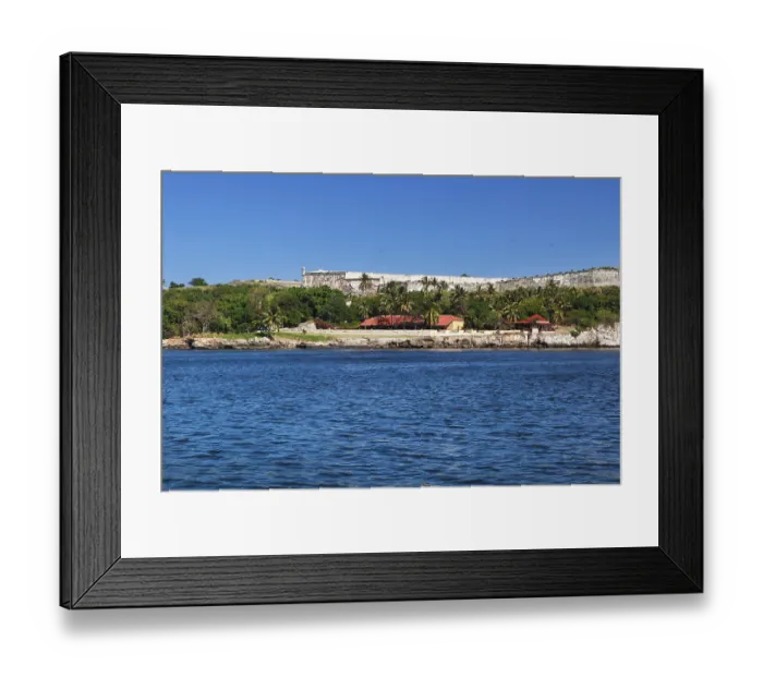 Framed Print : Old fortress and the calm sea