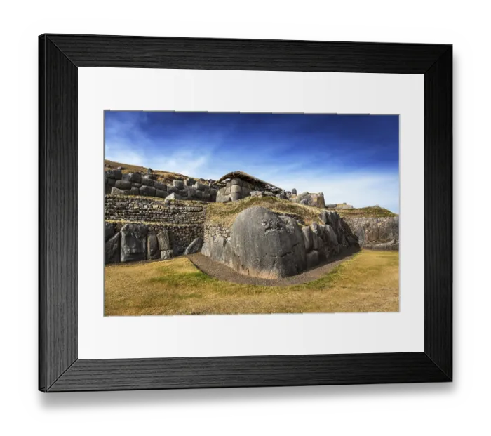 Framed Print : Inca ancient fortress on a sunny day