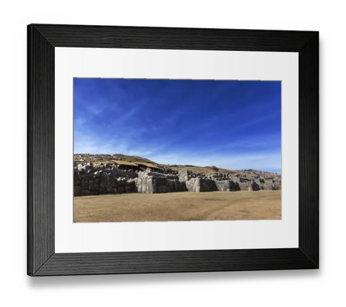 Framed Print : Inca ancient fortress on a sunny day