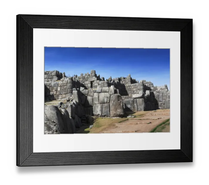 Framed Print : Inca old fortress on a sunny day