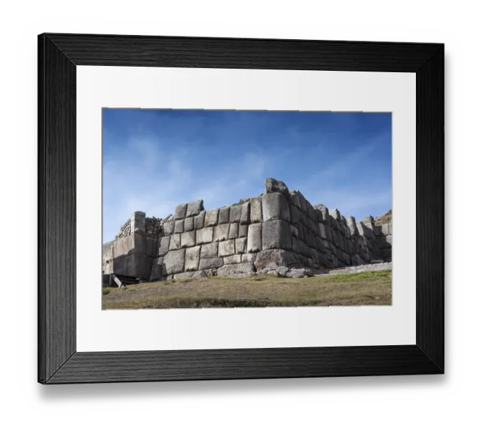 Framed Print : Inca old fortress on a sunny day