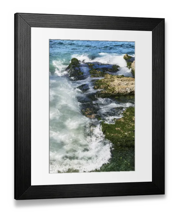 Framed Print : Surf on the coral reefs in the sunny day