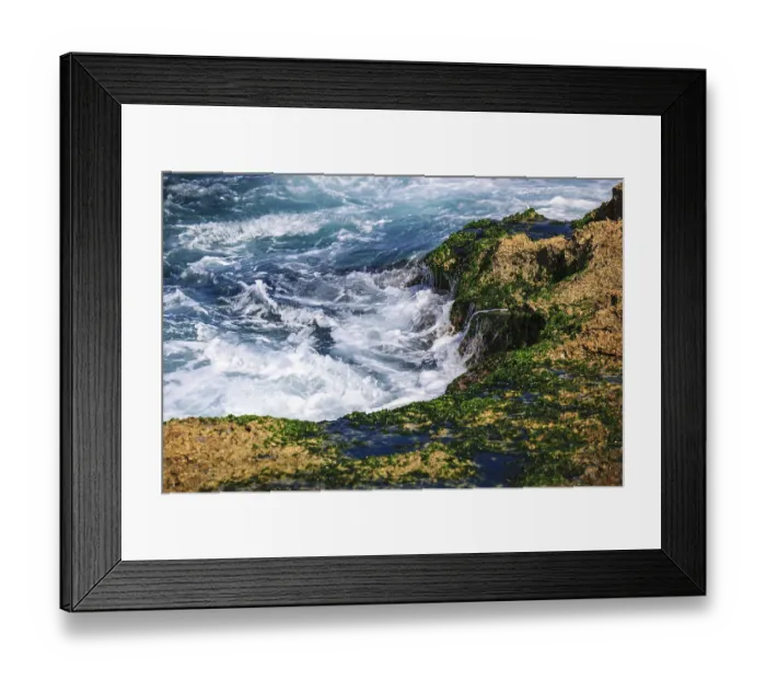 Framed Print : Surf on the coral reefs in the sunny day