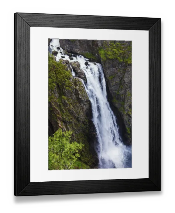 Framed Print : Beautiful waterfall in the mountains Framed Print : Beautiful waterfall in the mountains