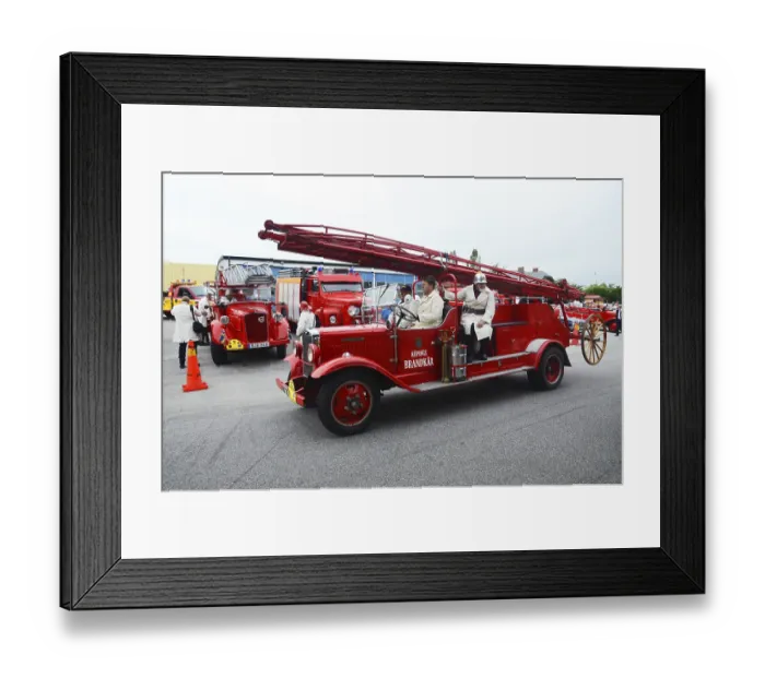 Framed Print : Volvo veteran fire truck built in 1932 at fire truck rally in Ystad Framed Print : Volvo veteran fire truck built in 1932 at fire truck rally in Ystad
