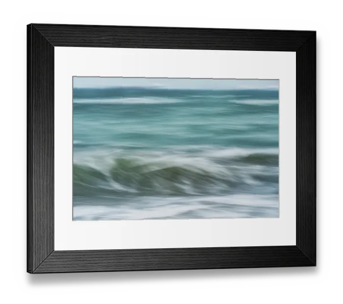Framed Print : Abstract Intentional Camera Movement of Ocean Waves Moving Creating a Painterly Texture Effect