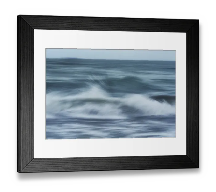 Framed Print : Abstract Intentional Camera Movement of Ocean Waves Moving Creating a Painterly Texture Effect