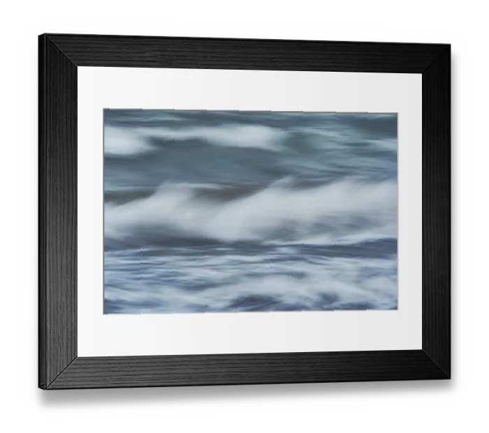 Framed Print : Abstract Intentional Camera Movement of Ocean Waves Moving Creating a Painterly Texture Effect