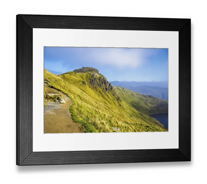 Framed Print : Pyg Track over Llyn Llydaw lake Framed Print : Pyg Track over Llyn Llydaw lake