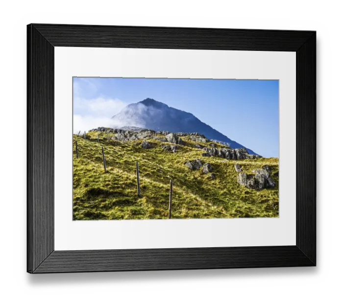 Framed Print : Pyg Track over Llyn Llydaw lake