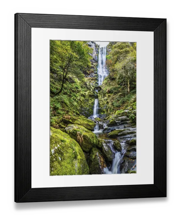 Framed Print : Autumn colors over Pistyll Rhaeadr Waterfall Framed Print : Autumn colors over Pistyll Rhaeadr Waterfall