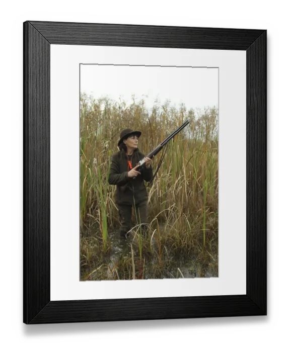 Framed Print : Huntress standing in the water Framed Print : Huntress standing in the water