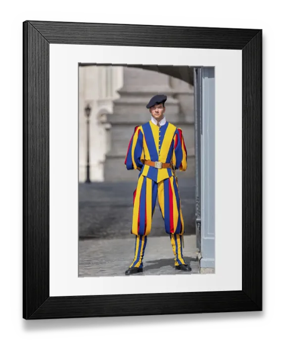 Framed Print : Swiss Guard, Vatican City, Rome, Italy Framed Print : Swiss Guard, Vatican City, Rome, Italy