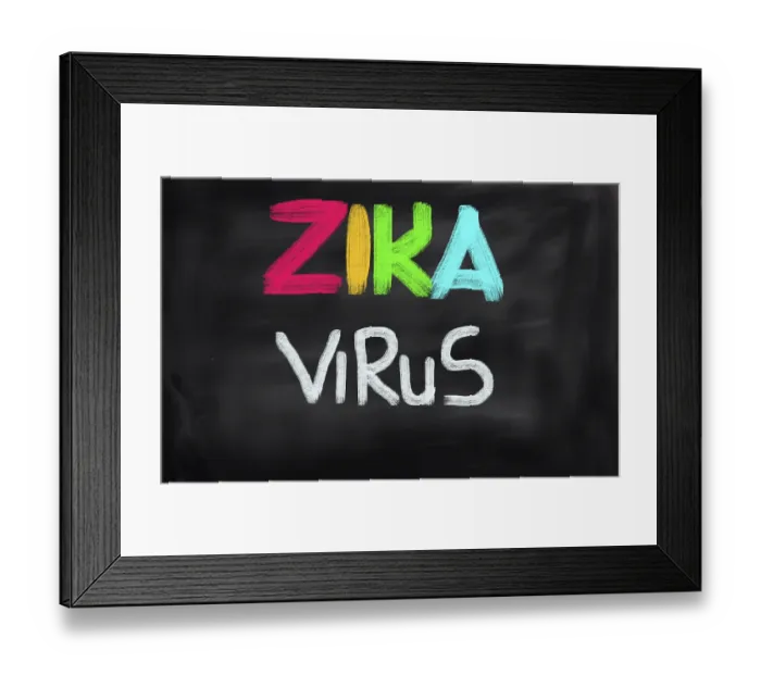 Framed Print : Zica Virus Concept