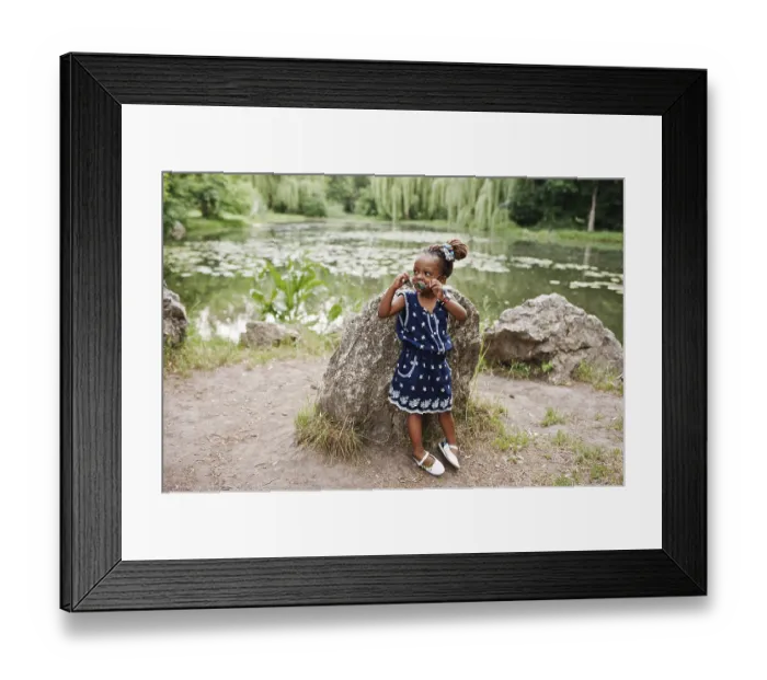 Framed Print : Cute african american baby girl at sunglasses