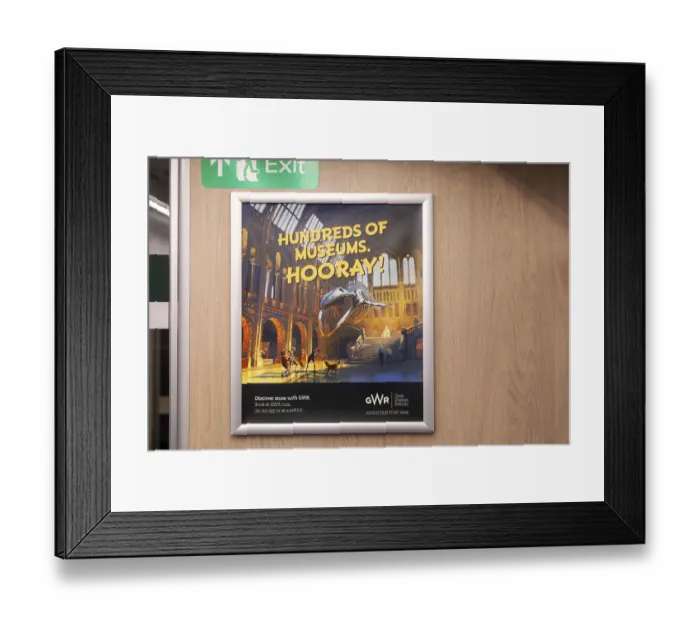 Framed Print : GWR advertising poster on train for Famous Five adventure hundreds of museums