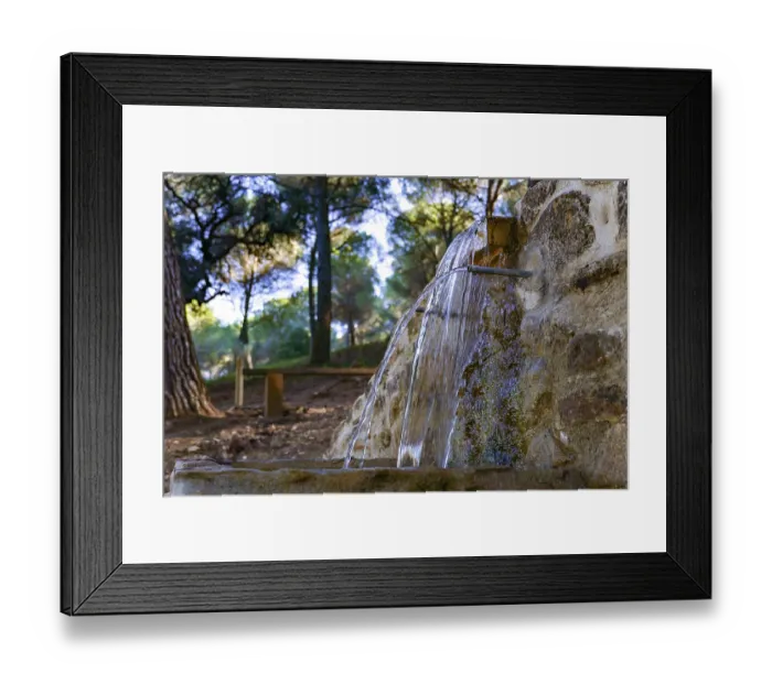 Framed Print : Ronda, malaga, spain Fresh water pouring from a stone fountain tap into a basin Framed Print : Ronda, malaga, spain Fresh water pouring from a stone fountain tap into a basin
