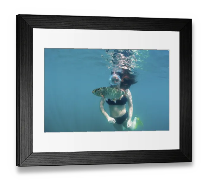 Framed Print : Diver and Dace, Baden-Wurttemberg