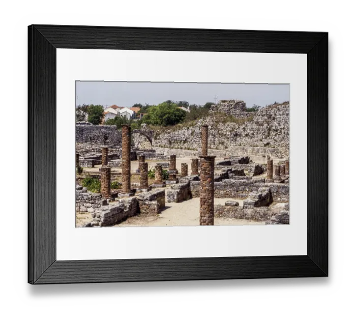 Framed Print : View of the Roman archaeological site of Conimbriga Conimbriga