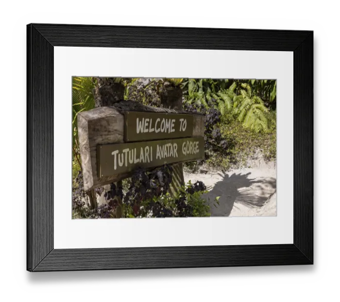 Framed Print : Tutulari Avatar Gorge, Sandstone Gorge entrance sign Framed Print : Tutulari Avatar Gorge, Sandstone Gorge entrance sign