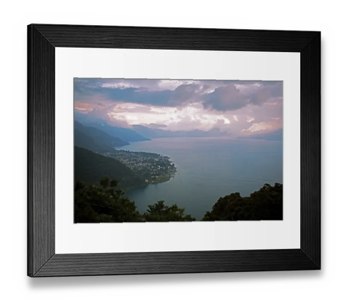 Framed Print : Lake Atitlan or Lake Atitlan in the evening