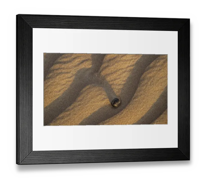 Framed Print : Structures in the sand, detail