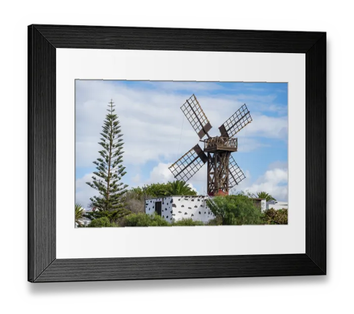 Framed Print : Historic windmill, Teguise, Lanzarote