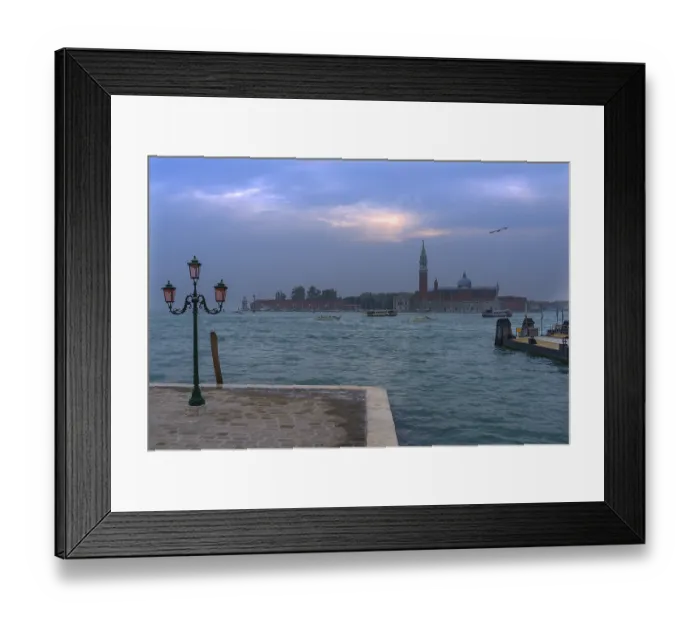 Framed Print : View of San Giorgio Maggiore Island with Venice Lagoon