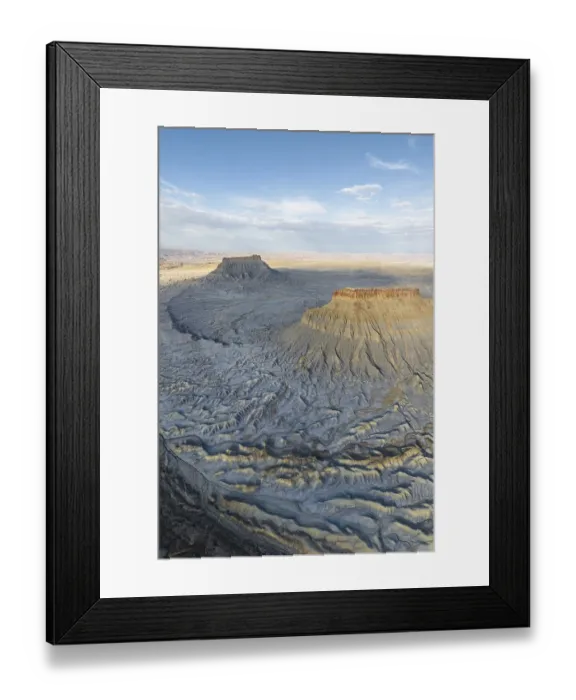 Framed Print : Stunning aerial view of Caineville Mesa