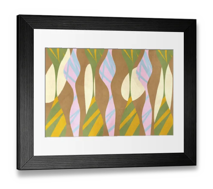 Framed Print : A seamless abstract background featuring a stylized pattern with wavy shapes in pink Framed Print : A seamless abstract background featuring a stylized pattern with wavy shapes in pink
