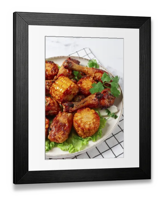 Framed Print : Fried chicken drumsticks, Mexican style
