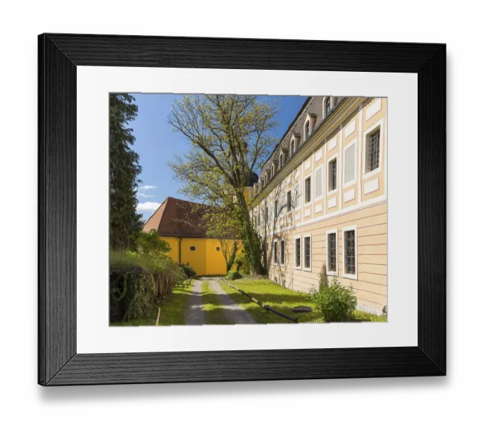 Framed Print : Zuschendorf country castle and church Framed Print : Zuschendorf country castle and church