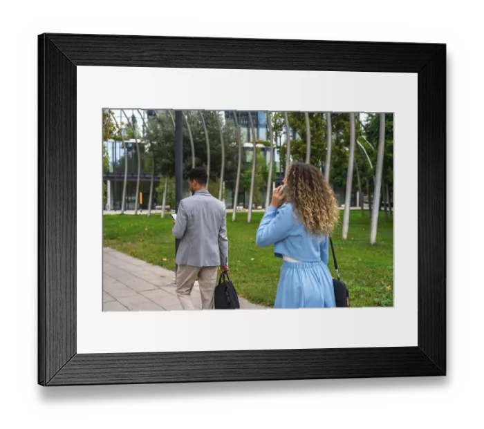 Framed Print : Two diverse business colleagues