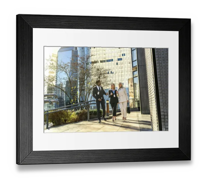 Framed Print : Three diverse business professionals