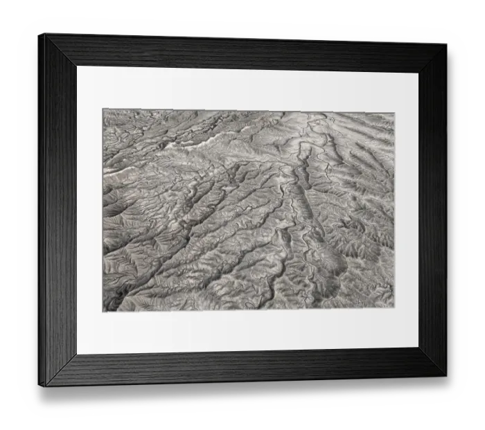 Framed Print : Aerial photograph capturing the intricate Framed Print : Aerial photograph capturing the intricate