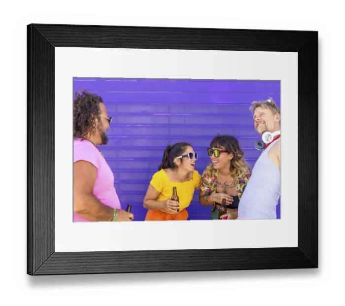 Framed Print : A joyful group of LGBTQIA+ friends gathers Framed Print : A joyful group of LGBTQIA+ friends gathers