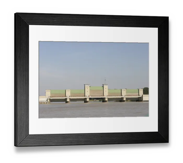 Framed Print : Ledasperrwerk, hydraulic structure