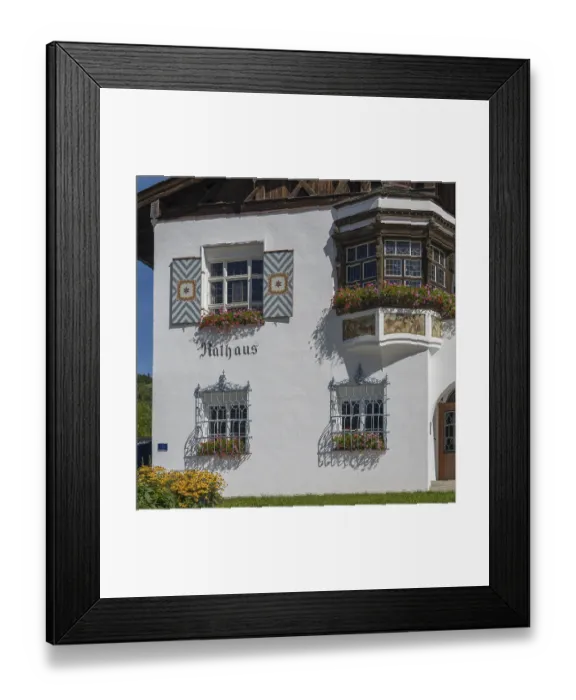 Framed Print : Town Hall, detail of the facade