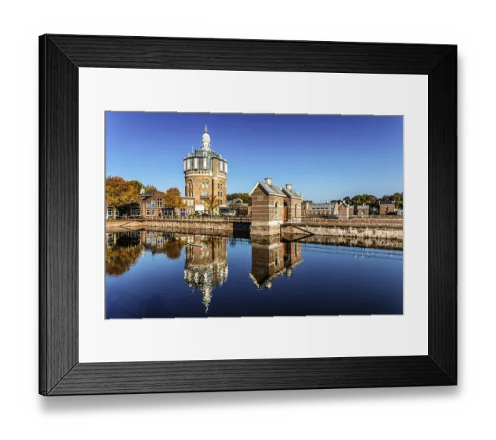 Framed Print : Historic water tower De Esch, oldest preserved water tower in the country